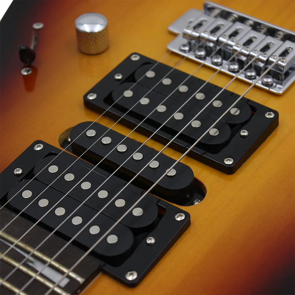 6 Струни 24 Прагчета Електрическа китара С Кленов Корпус Електрическа Guitarra С Чанта Говорител Необходими Китара резервни Части и аксесоари - Image 5