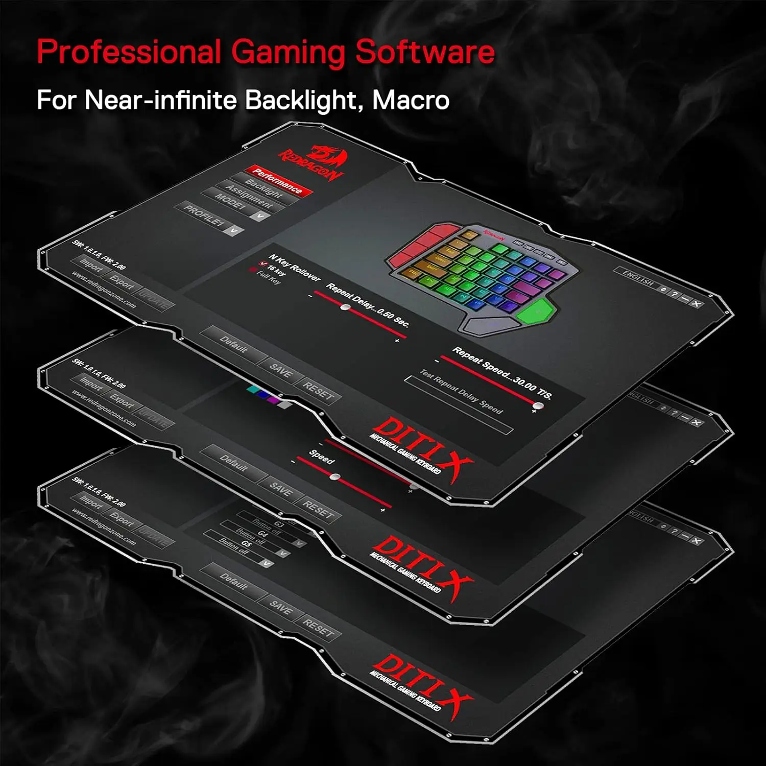 Redragon K585 PRO Безжична клавиатура с 42 Бутони с възможност за "гореща" замяна, 3-Режимная Ръчна Детска Клавиатура с подкрепата на китките с Една Ръка - Image 5