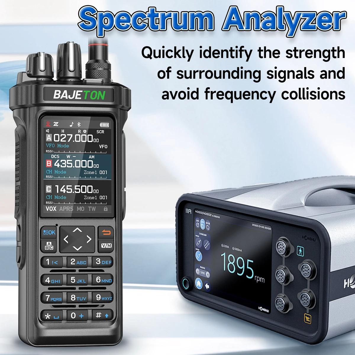 BAJETON BJ-9000 GPS APRS уоки токита 10W CB 27Mhz Получаване на Bluetooth програмиране с дълъг обхват NOAA VOX RT-950 RT-950PRO радиолюбител - Image 5