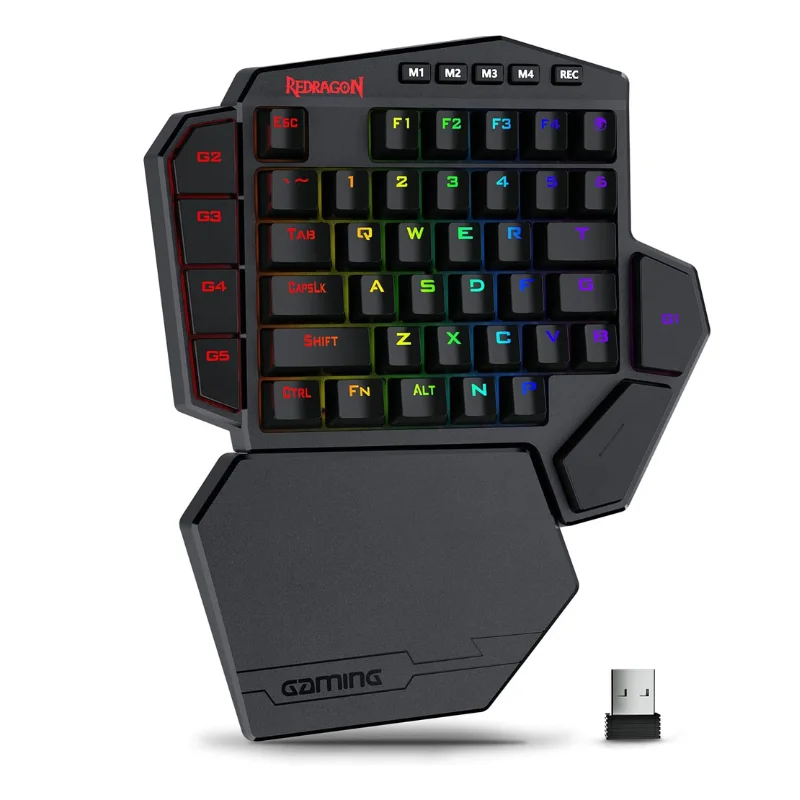 Redragon K585 PRO Безжична клавиатура с 42 Бутони с възможност за "гореща" замяна, 3-Режимная Ръчна Детска Клавиатура с подкрепата на китките с Една Ръка
