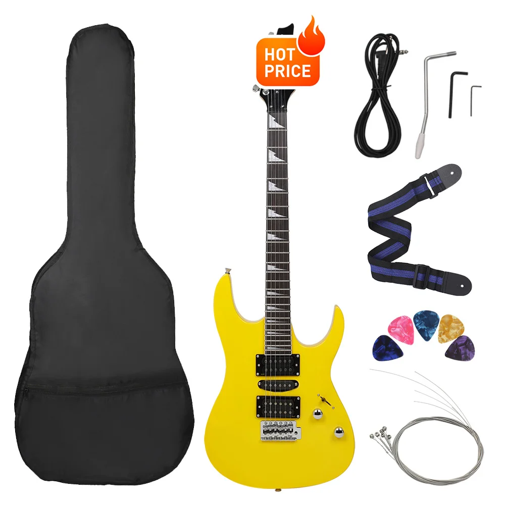 6 Струни 24 Прагчета Електрическа китара С Кленов Корпус Електрическа Guitarra С Чанта Говорител Необходими Китара резервни Части и аксесоари - Image 20