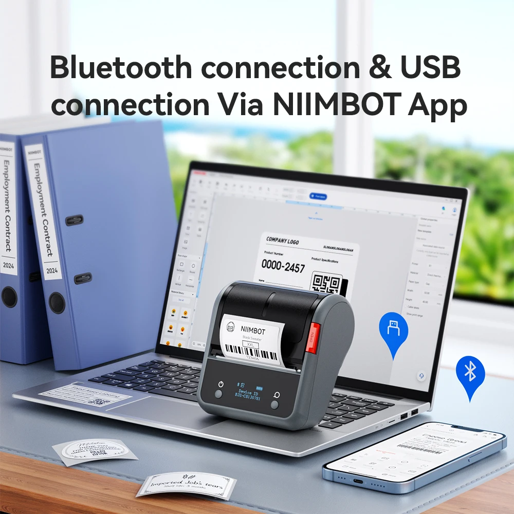 Niimbot B3S Wireless Label Printer 3 Inch Thermal Business Jewelry Barcode Sticker Maker for Mobile iOS Android Windows - Image 2