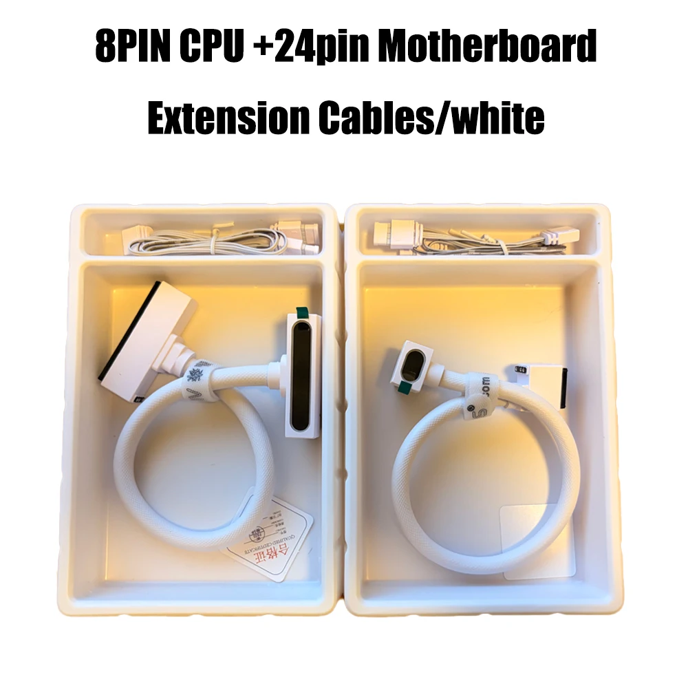 ATX Motherboard 24 Pins PSU Extension for PC ARGB Light with 5V 3Pin 90° Right-Angle 30cm PC CPU Cable Set One-Wire Connection - Image 8