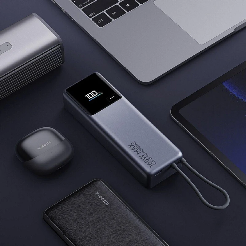 Xiaomi Power Bank 10000 165W PB1165MI Вграден USB C кабел LED дисплей Преносимо зарядно за Macbook iPhone 15 Xiaomi 14 Pro - Image 6