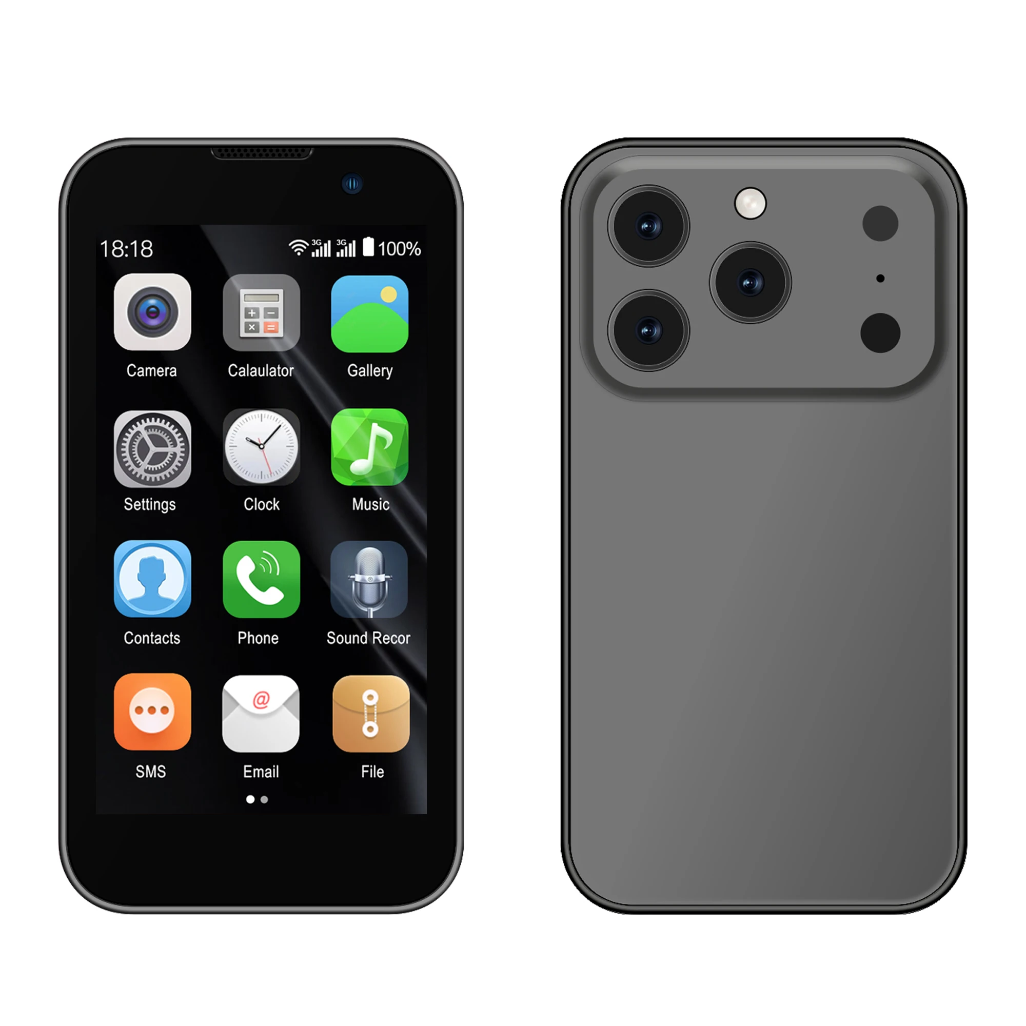SERVO 17SE MINI 3G Малък смартфон Android System Play Store 2GB+16GB WhatsAPP GPS WiFi Dual SIM карта 3.0″ Малък смарт мобилен телефон - Image 12