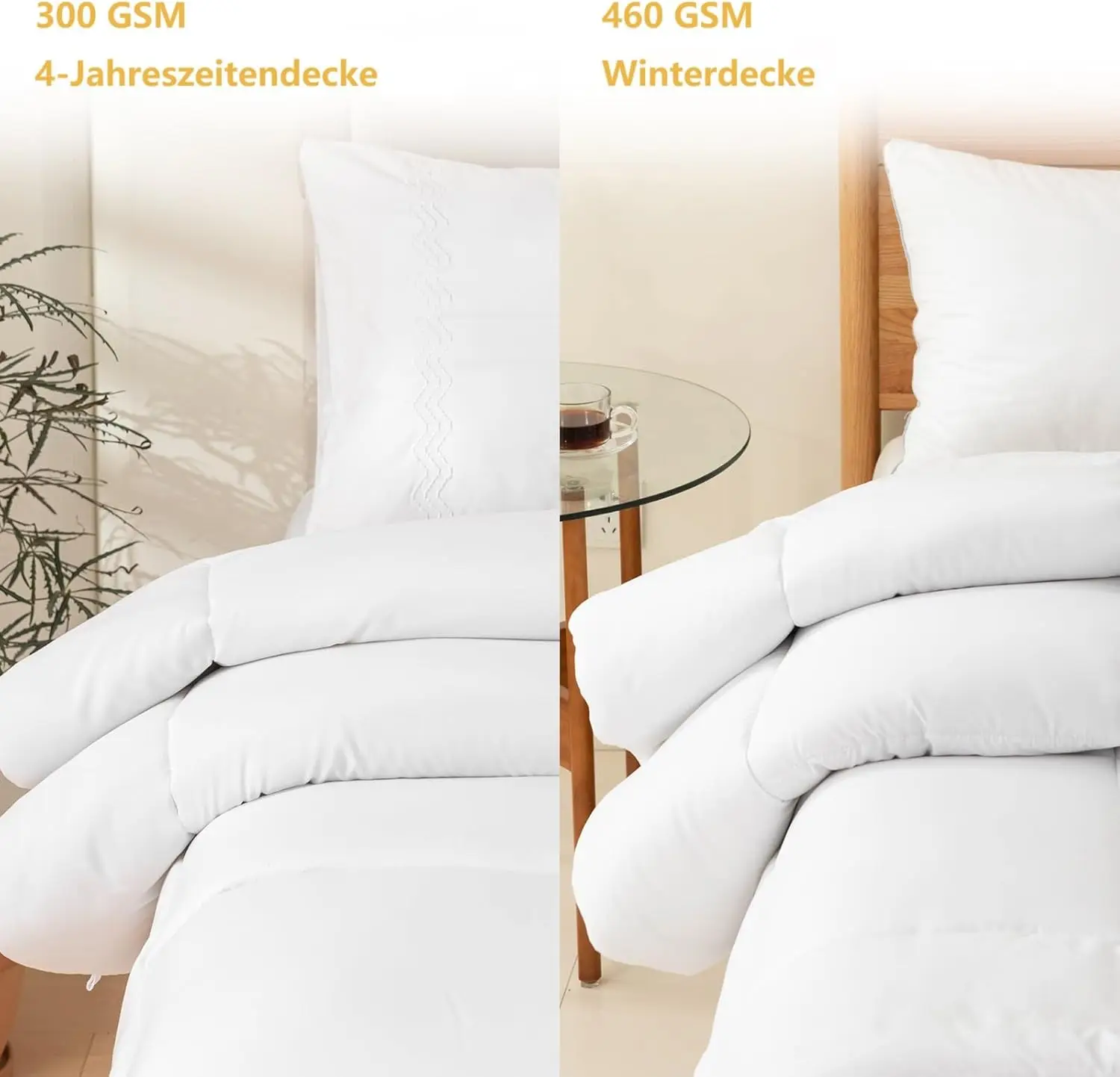 Good Nite Winter Bed Comforter 460Gsm Microfiber Quilted Duvet Warm Washable Oeko-Tex Certified - Image 3