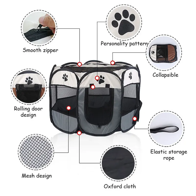 Detachable Summer Pet Tent S/M/L Cat Delivery Room Outdoor Dog Bed Folding Fence Cat Nest Dog Enclosure Cage for Cats Dogs - Image 2