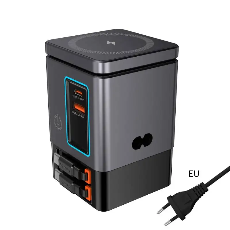 6-in-1 Charging Station with Retractable USB-C Cable Power Combo Tower 105W for Multiple Devices Fast Charger for iPhone Airpod - Image 11