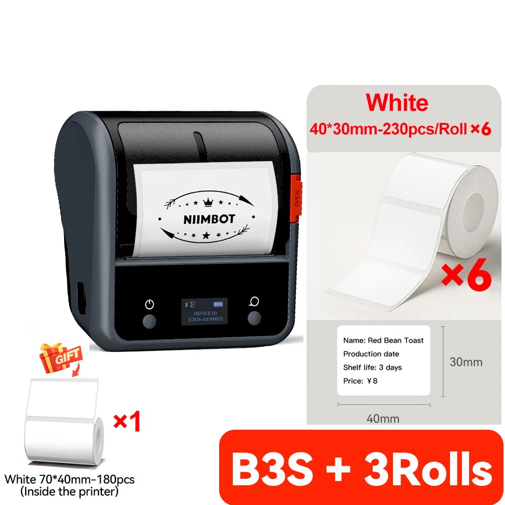 Niimbot B3S Wireless Label Printer 3 Inch Thermal Business Jewelry Barcode Sticker Maker for Mobile iOS Android Windows - Image 14