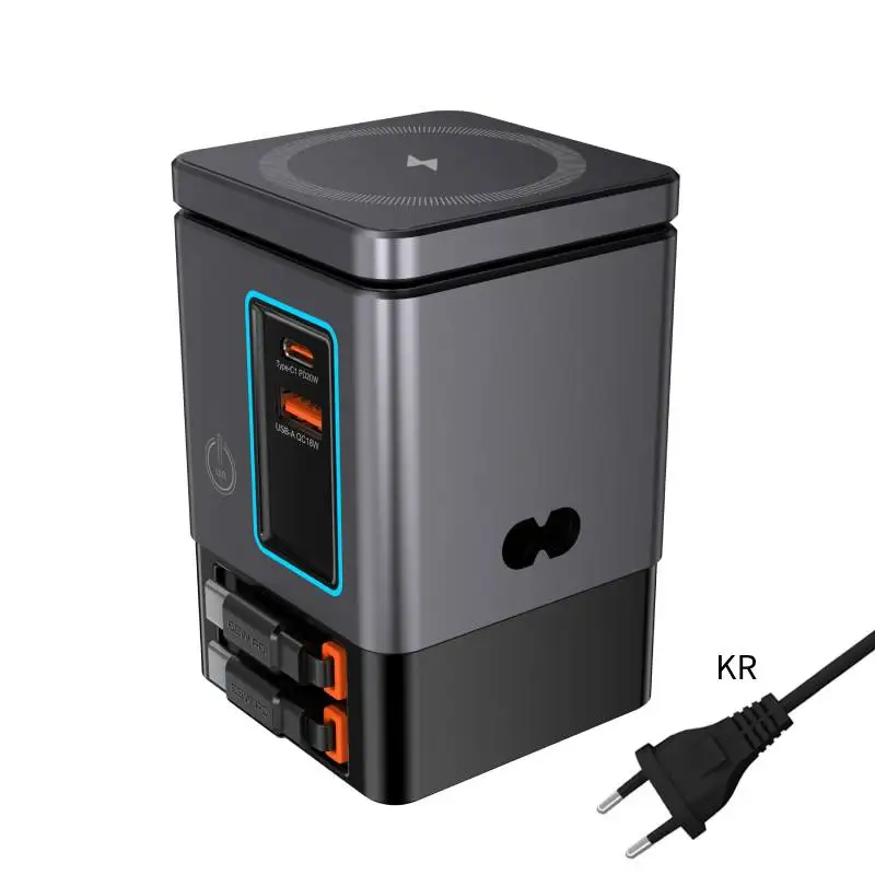 6-in-1 Charging Station with Retractable USB-C Cable Power Combo Tower 105W for Multiple Devices Fast Charger for iPhone Airpod - Image 7