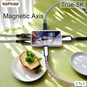 8K Keyboard Cable Gaming Data Cable USB Hub Built-in Screen Stylish Gaming Desk Essentia for Esports Hub Desk Setup 8000Hz