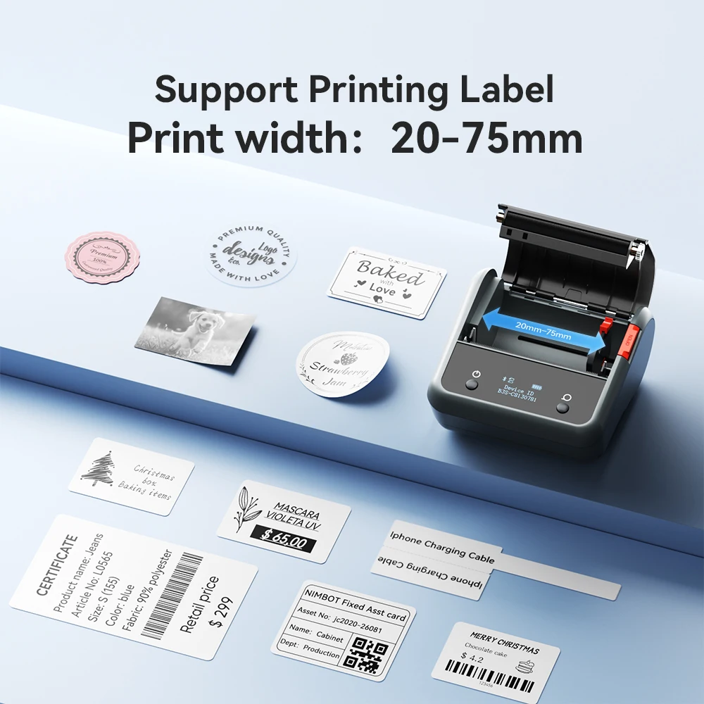 Niimbot B3S Wireless Label Printer 3 Inch Thermal Business Jewelry Barcode Sticker Maker for Mobile iOS Android Windows - Image 3