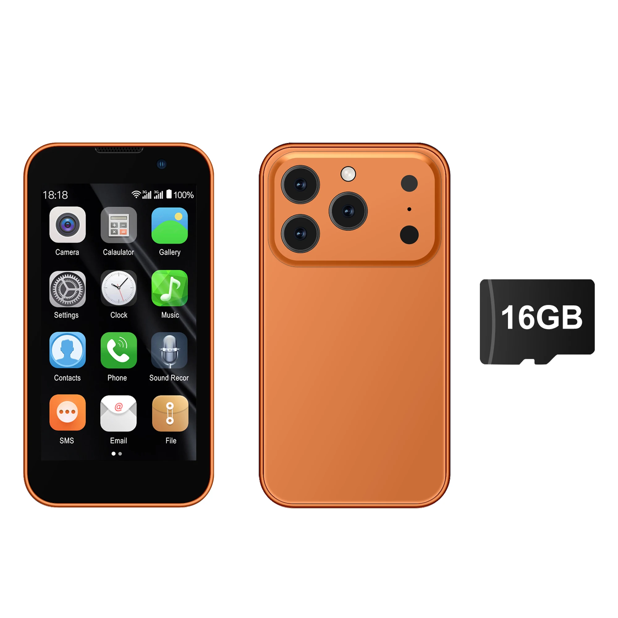 SERVO 17SE MINI 3G Малък смартфон Android System Play Store 2GB+16GB WhatsAPP GPS WiFi Dual SIM карта 3.0″ Малък смарт мобилен телефон - Image 10