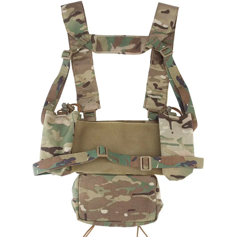 ATFG CAMO Micro Chest Rig с държач за пълнител 5.56/7.62, торбички за крила, калъф за висяща чанта, комплект раменни колани с дебела лента - Image 3