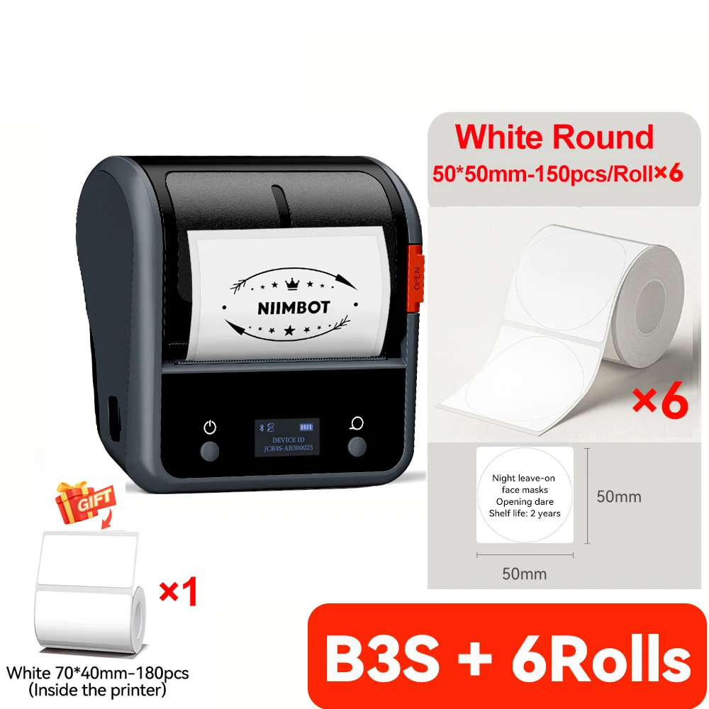 Niimbot B3S Wireless Label Printer 3 Inch Thermal Business Jewelry Barcode Sticker Maker for Mobile iOS Android Windows - Image 25