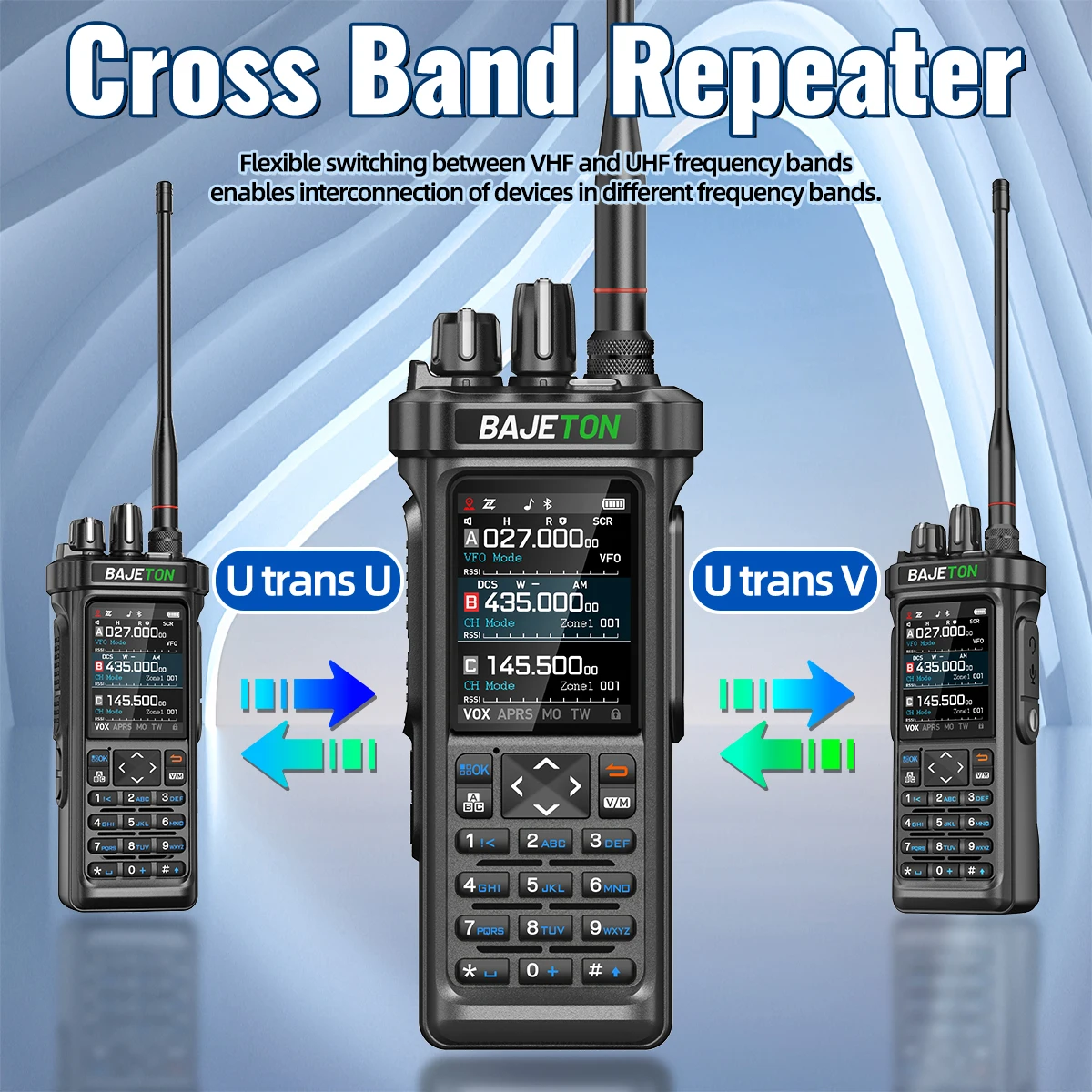 BAJETON BJ-9000 GPS APRS уоки токита 10W CB 27Mhz Получаване на Bluetooth програмиране с дълъг обхват NOAA VOX RT-950 RT-950PRO радиолюбител - Image 3