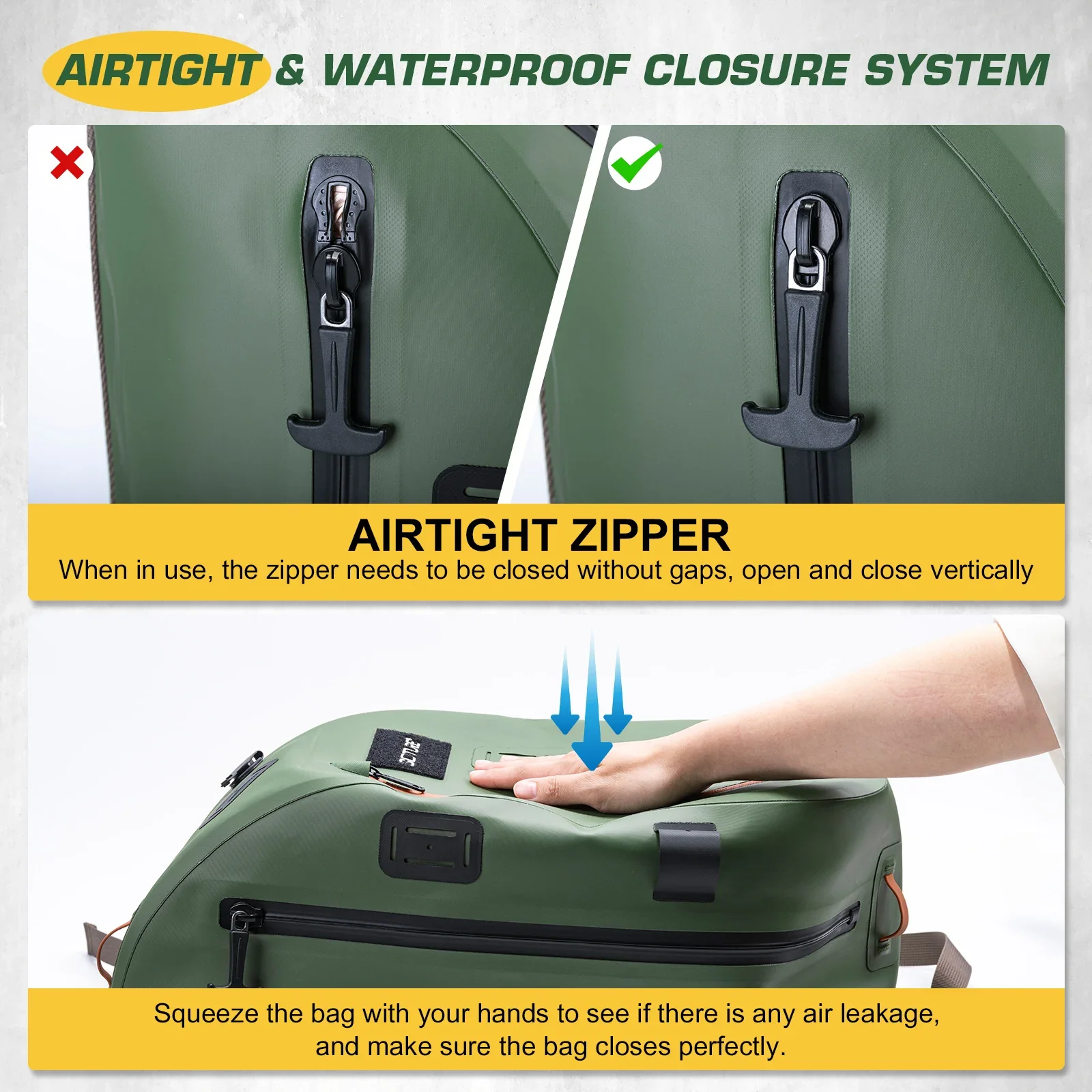 Goture Professional Fishing Chest Pack IPX8 Waterproof 13L Sling Storage Bag with Airtight Zipper & Tool Holder for Anglers - Image 5