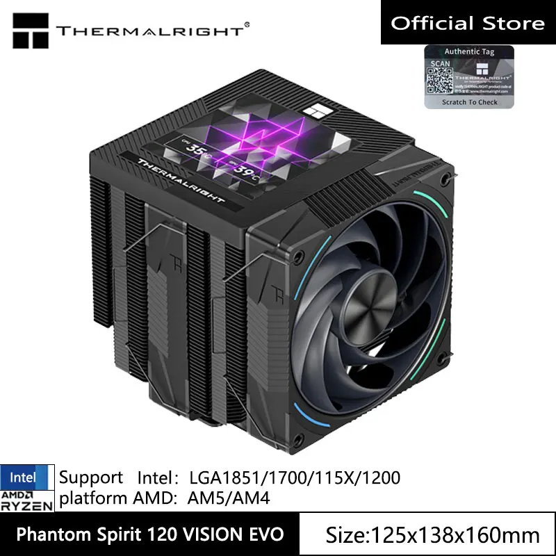 Плача на предното охлаждане за процесор Thermalright Phantom Spirit 120 EVO Поддържа двойна кула радиатор с топлинна тръба 1700 /115X / AM5/AM4 7 - Image 9