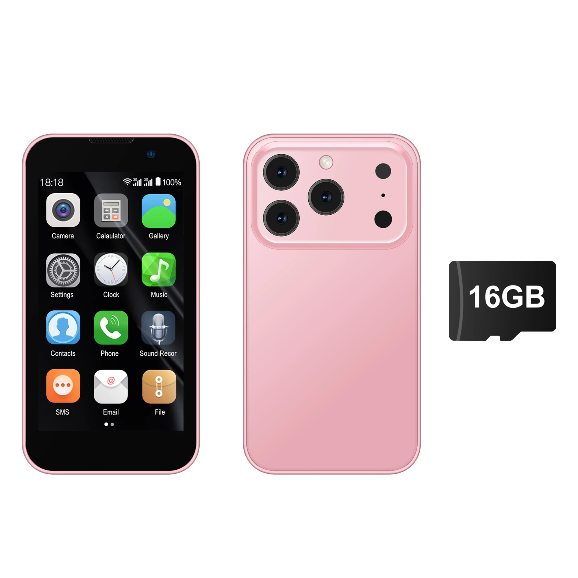 SERVO 17SE MINI 3G Малък смартфон Android System Play Store 2GB+16GB WhatsAPP GPS WiFi Dual SIM карта 3.0″ Малък смарт мобилен телефон - Image 8
