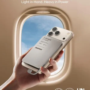 MOMAX 25W Power Bank Fast Charge 10000mAh Type C Cable PowerBank Phone External Battery for iPhone 17 Pro Max