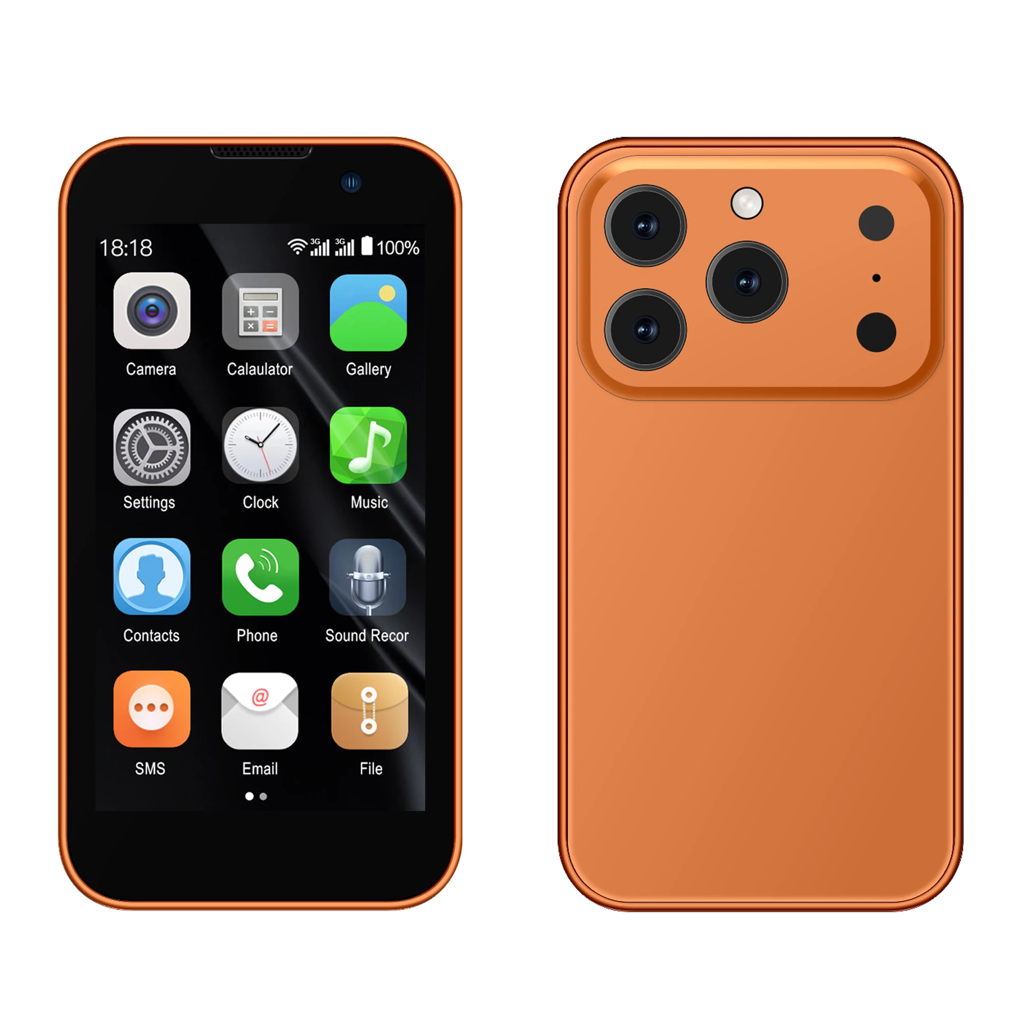 SERVO 17SE MINI 3G Малък смартфон Android System Play Store 2GB+16GB WhatsAPP GPS WiFi Dual SIM карта 3.0″ Малък смарт мобилен телефон - Image 11