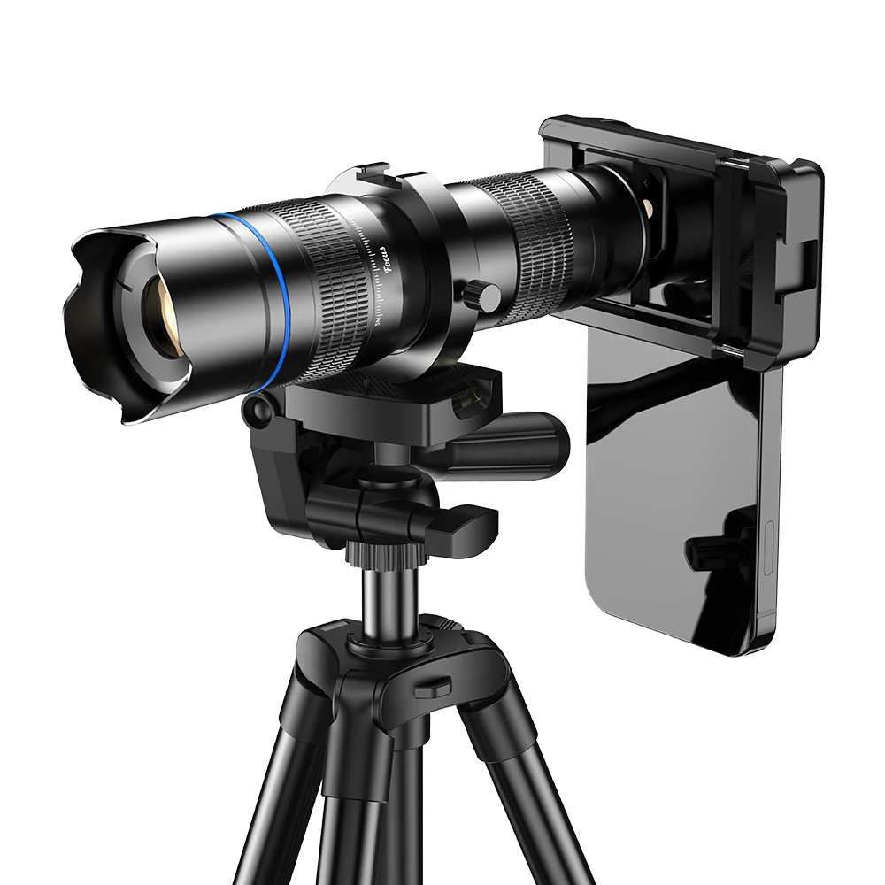 APEXEL HD Metal 20-40x Zoom Телескоп Обектив Телефон Телефото Обектив с разтегателен мини статив за всички смартфони Ловни спортове