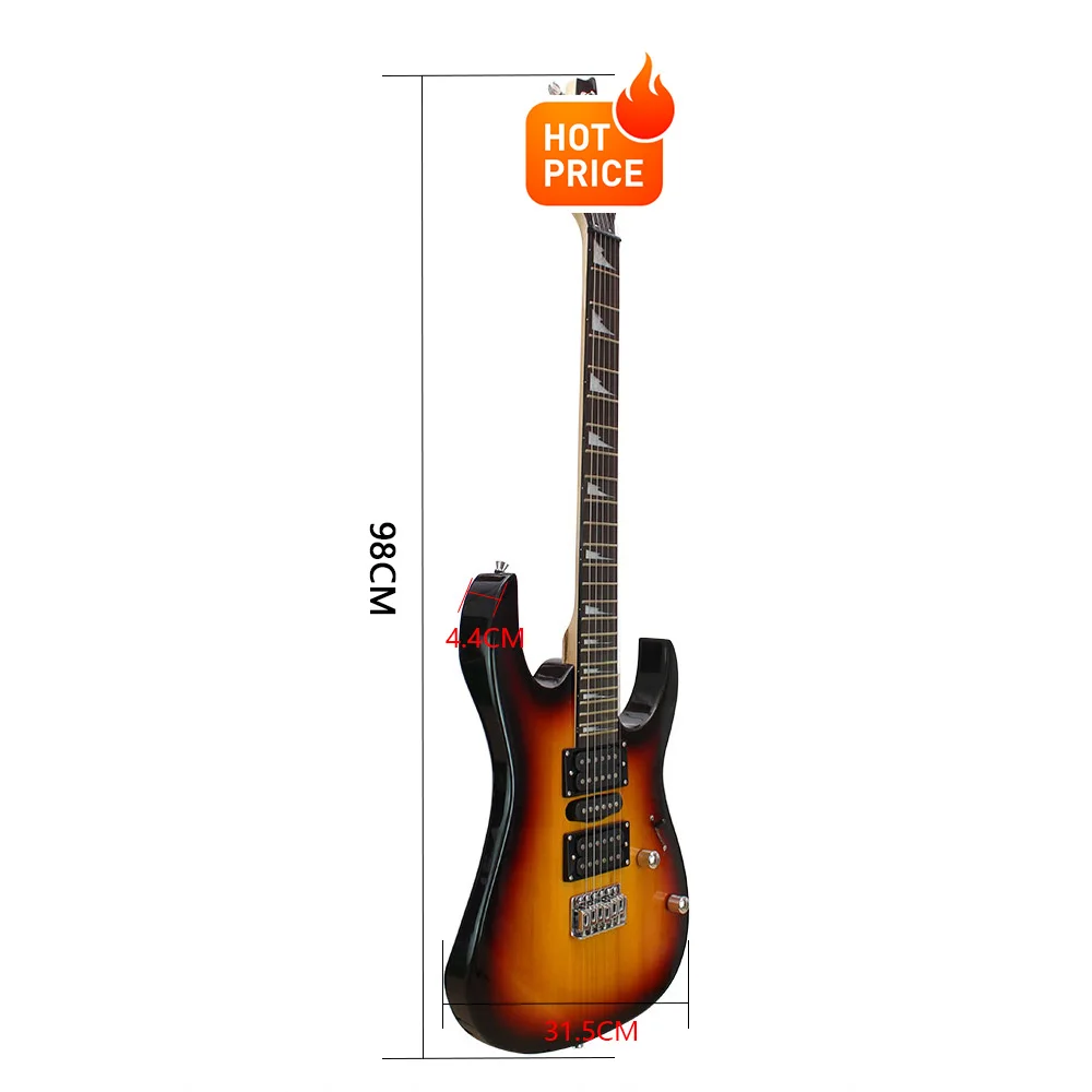 6 Струни 24 Прагчета Електрическа китара С Кленов Корпус Електрическа Guitarra С Чанта Говорител Необходими Китара резервни Части и аксесоари - Image 4