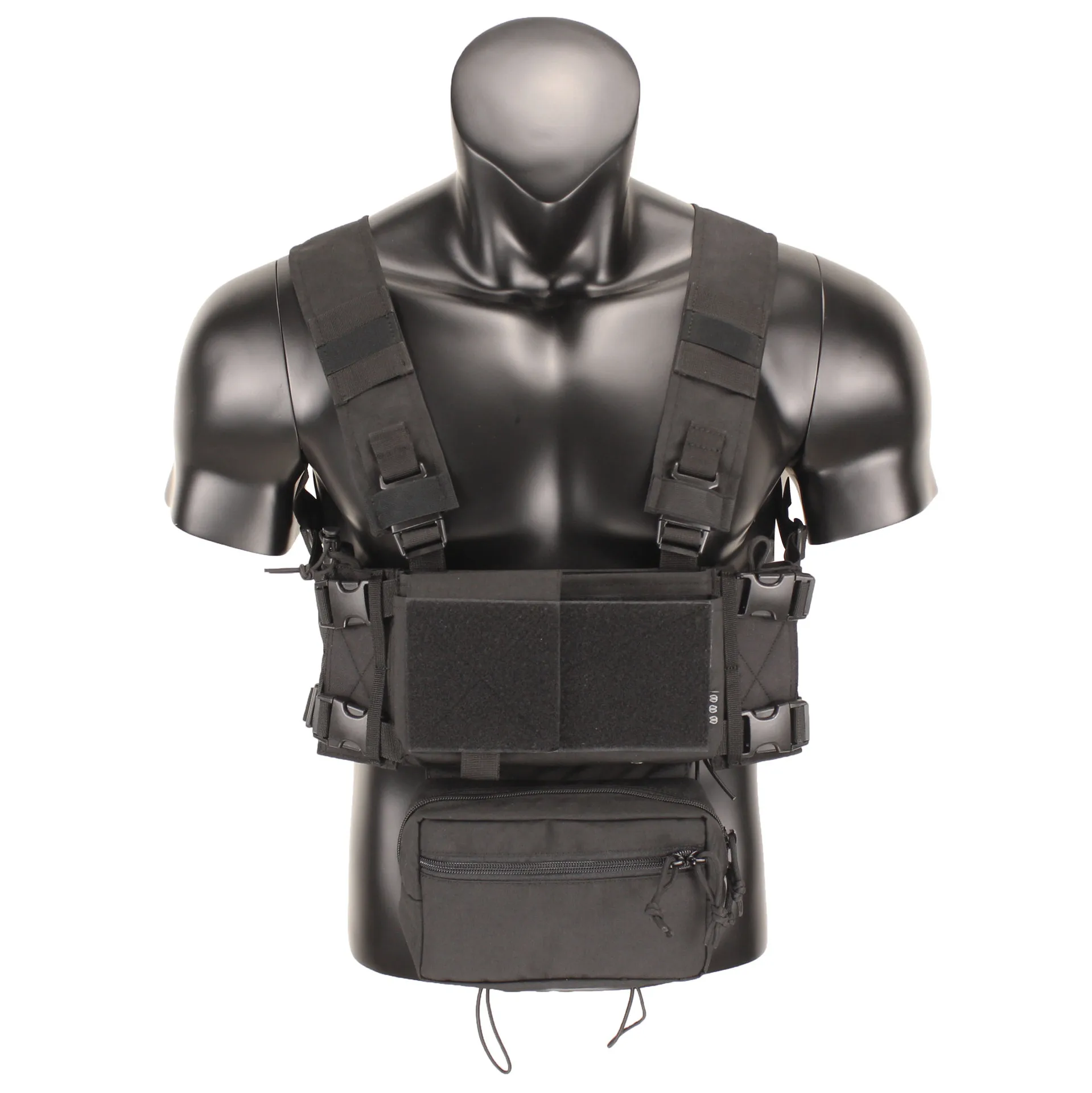 ATFG CAMO Micro Chest Rig с държач за пълнител 5.56/7.62, торбички за крила, калъф за висяща чанта, комплект раменни колани с дебела лента - Image 7